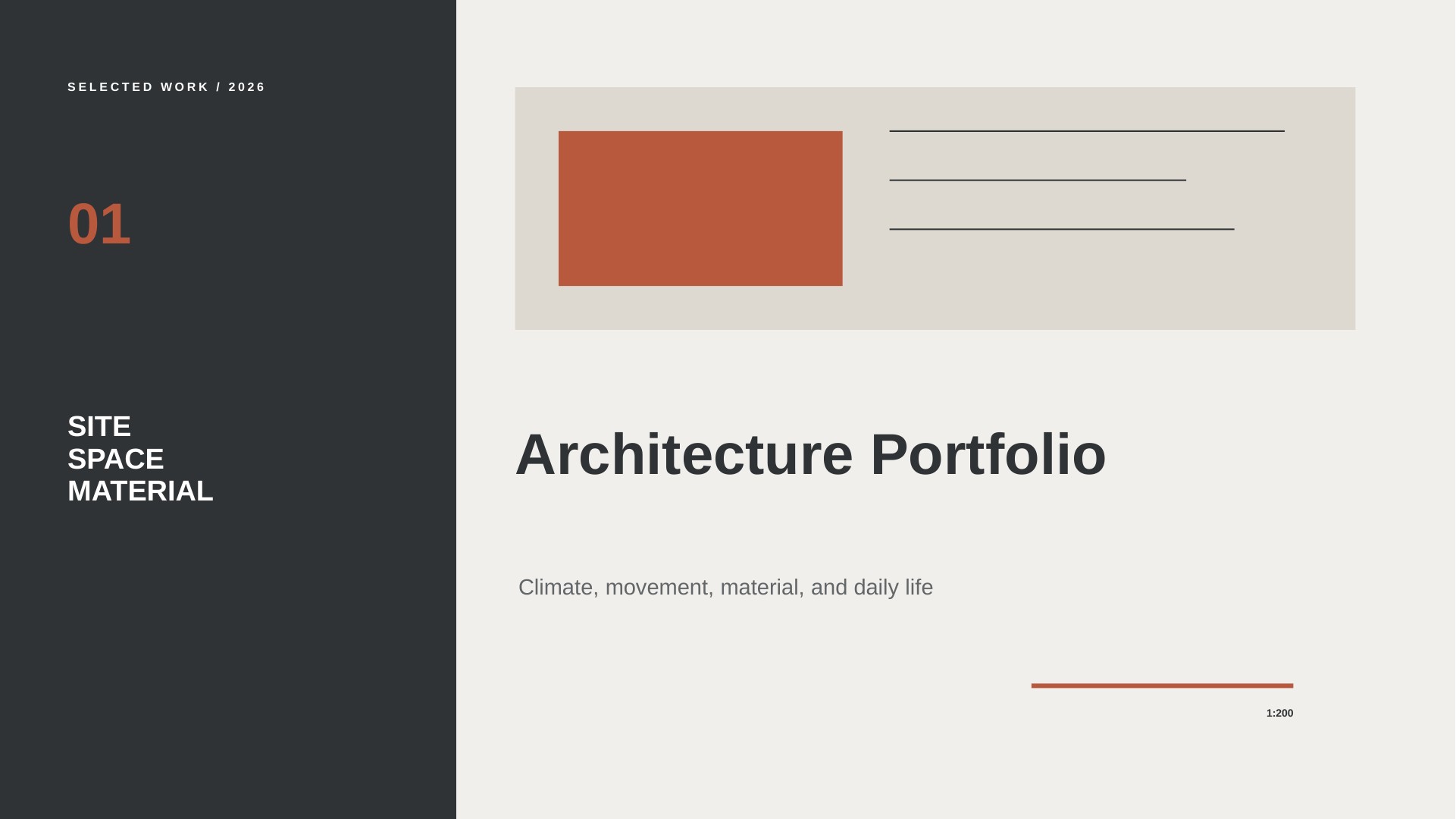 Architecture Portfolio slide 1