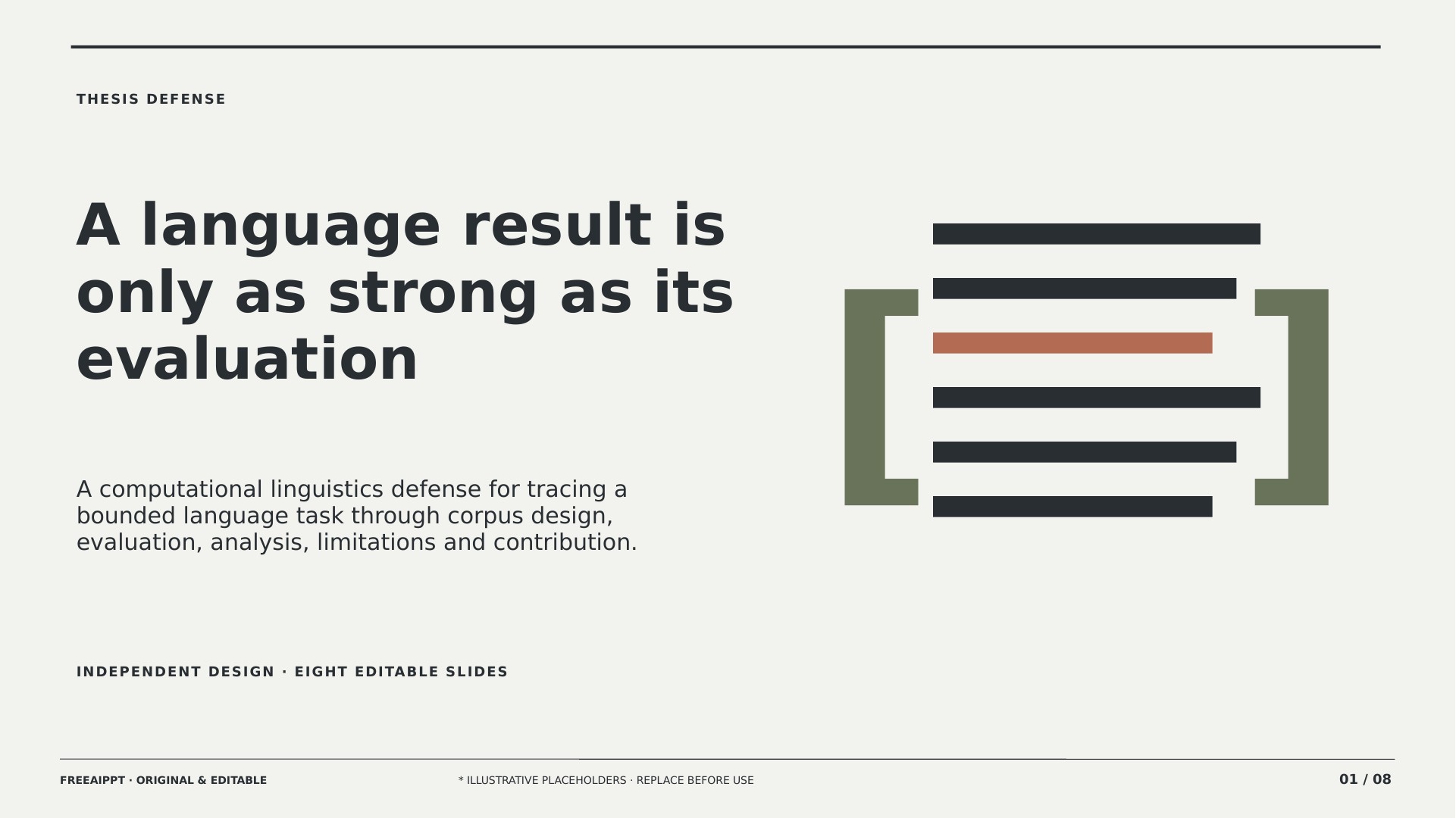 Corpus Evaluation Linguistics Defense slide 1