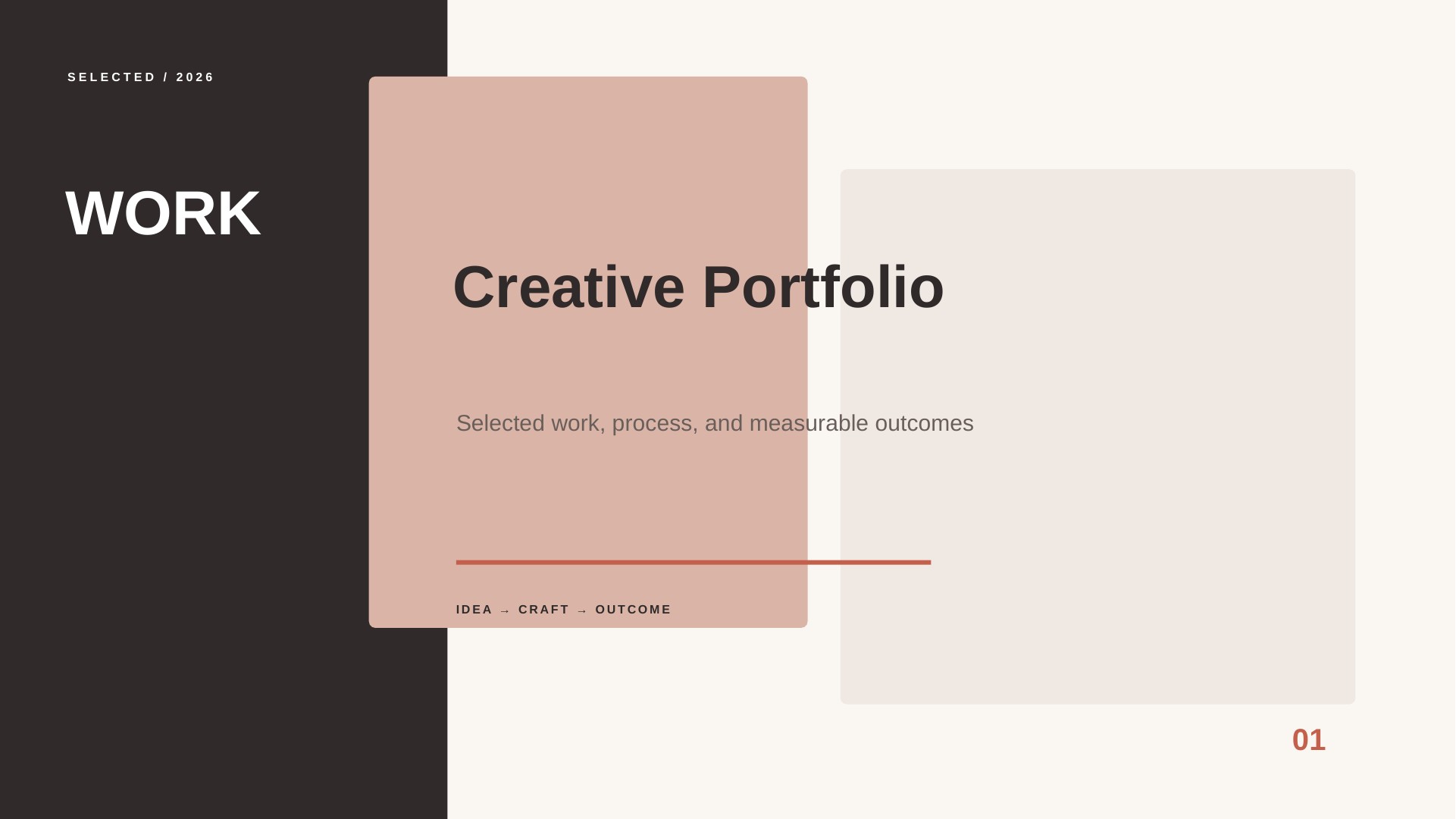 Free Creative Portfolio PowerPoint Template cover