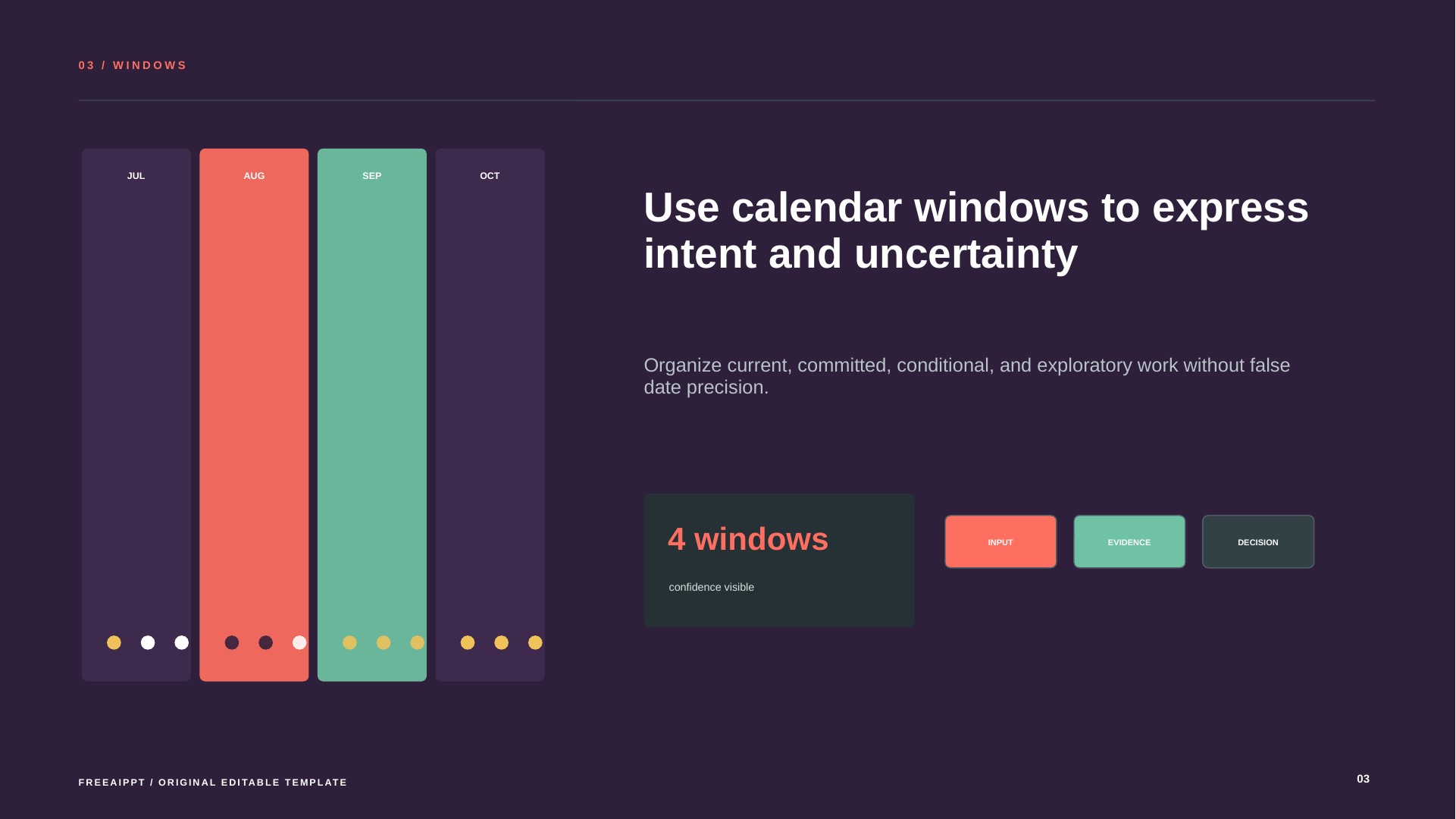 Dependency Calendar Roadmap slide 4