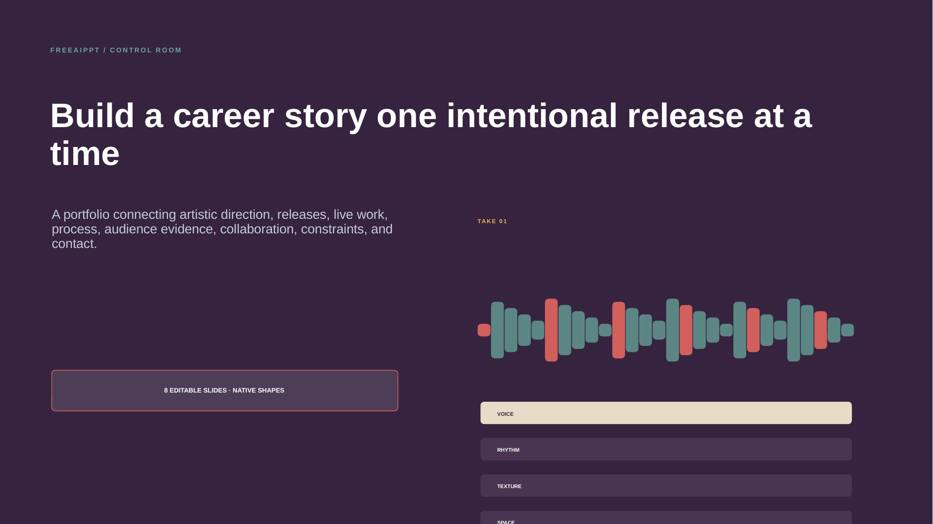 Independent Musician Portfolio slide 1