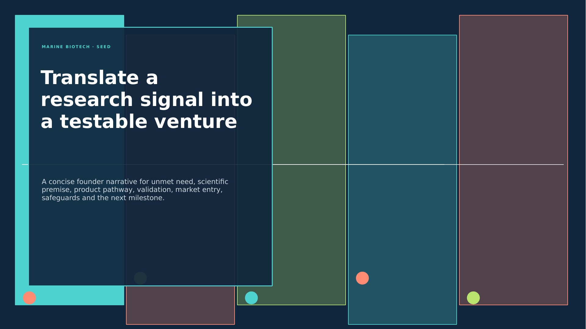 Marine Biotech Startup Pitch slide 1