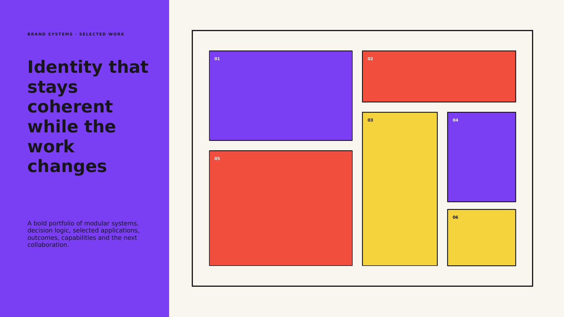 Modular Brand System Portfolio slide 1