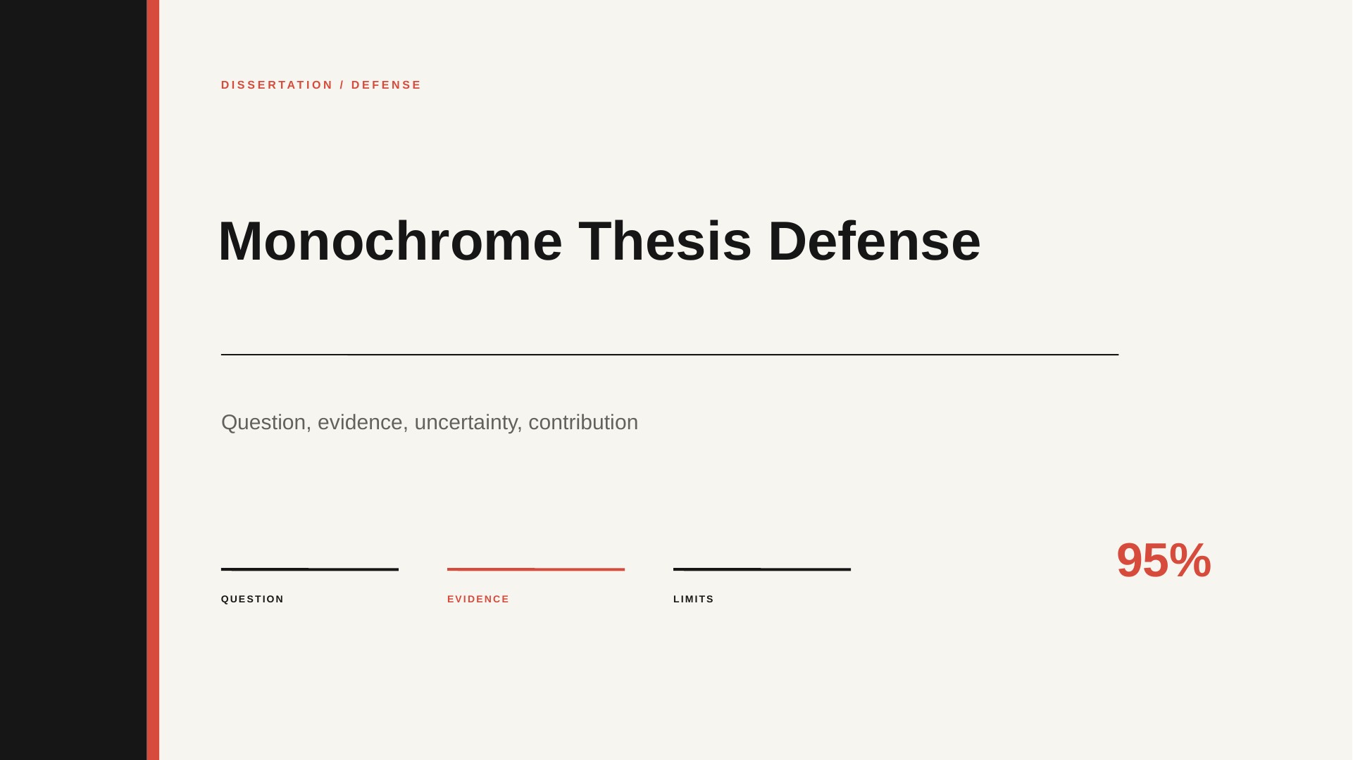 Monochrome Thesis Defense slide 1