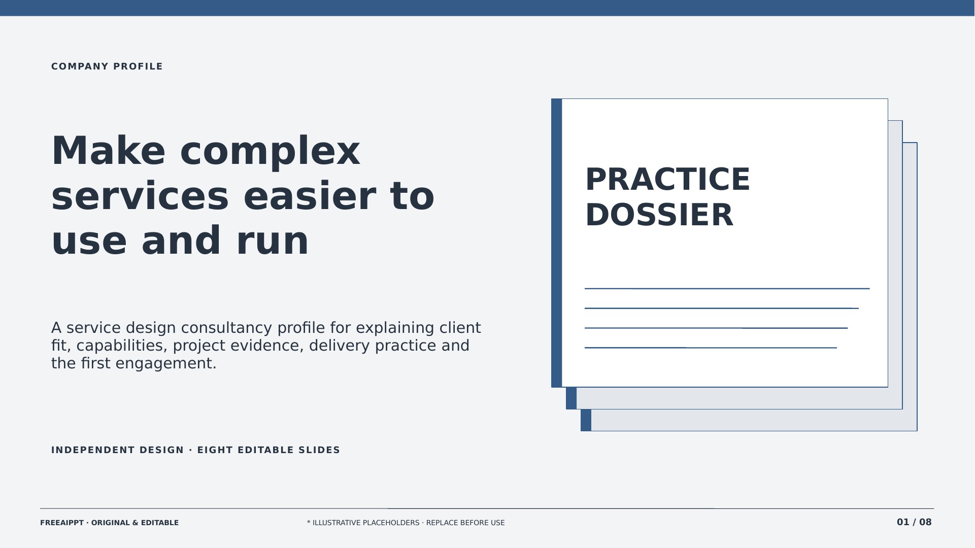 Practice Dossier Consultancy Profile slide 1