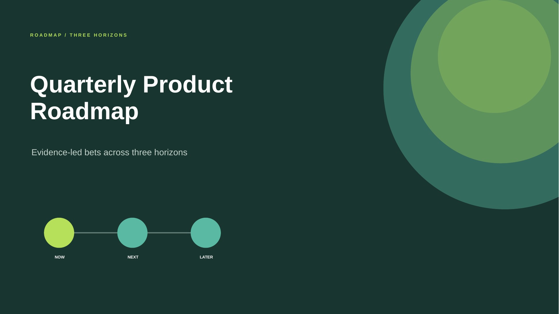 Quarterly Product Roadmap slide 1