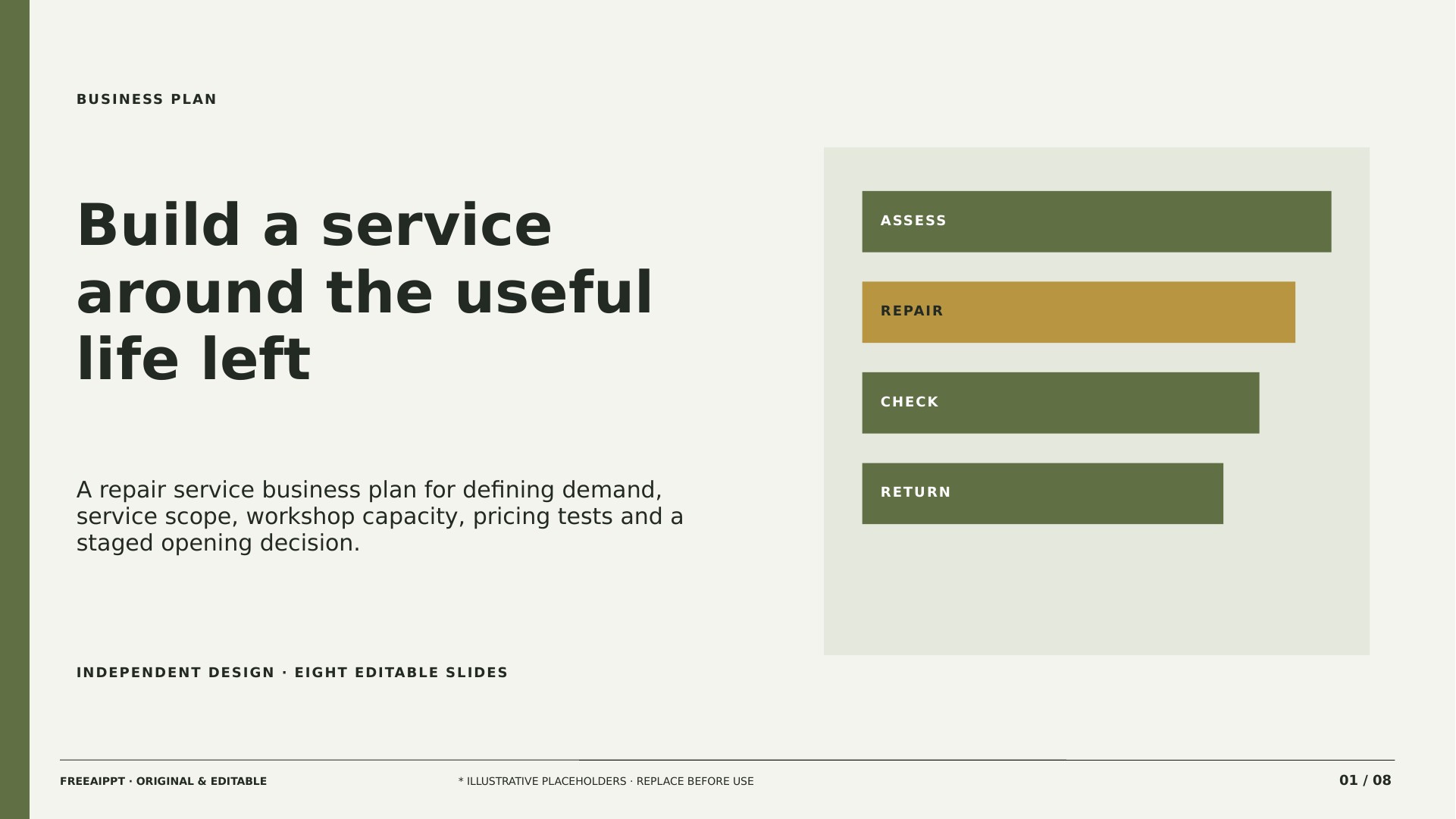 Repair Workshop Business Plan slide 1