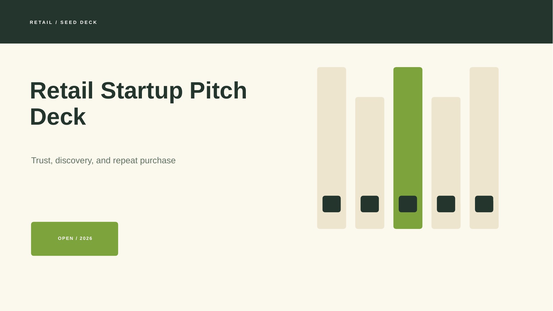 Retail Startup Pitch Deck slide 1