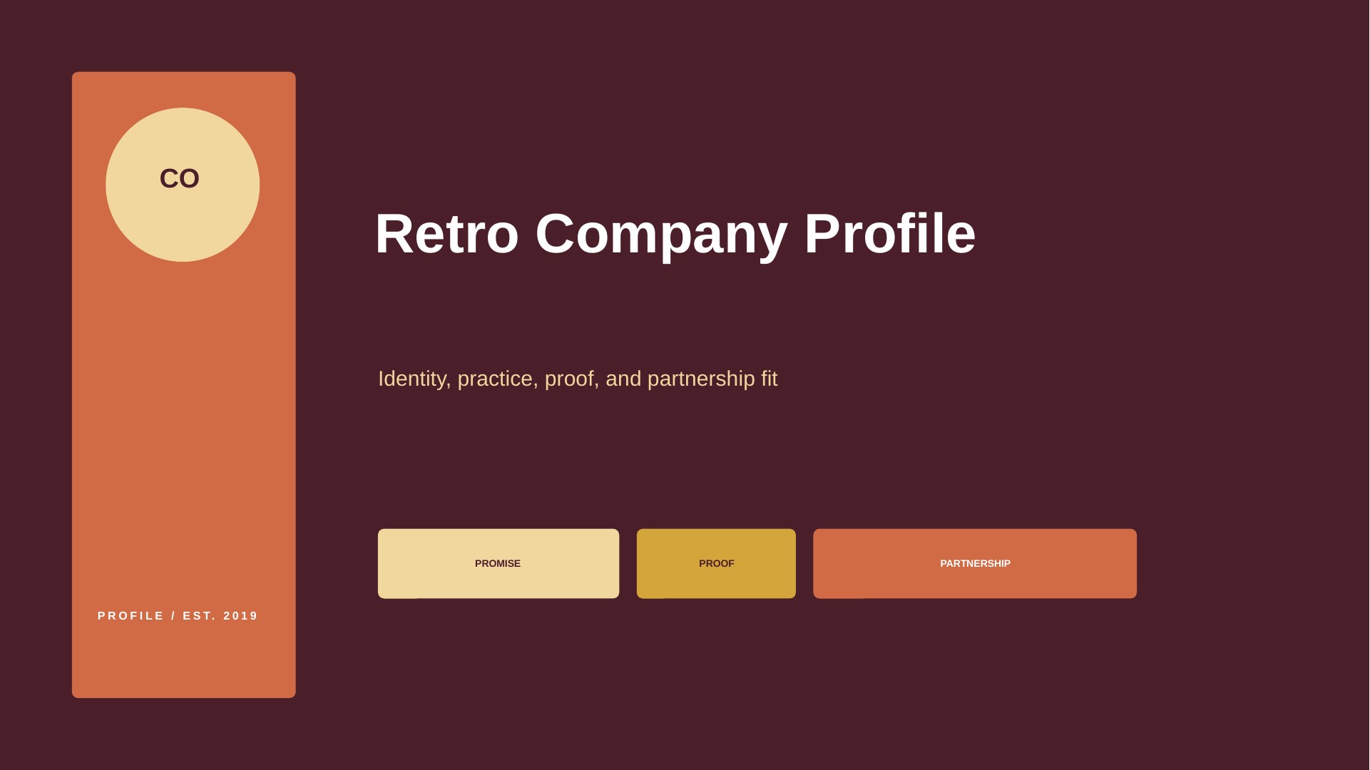 Retro Company Profile slide 1