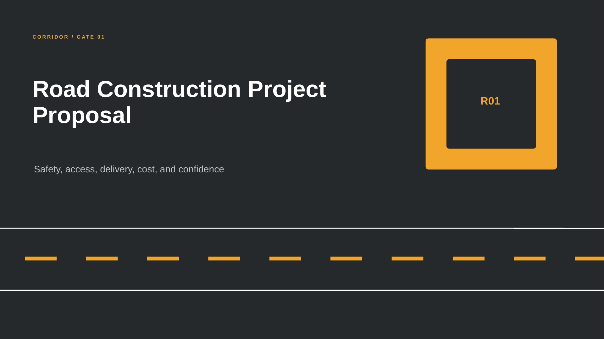 Road Construction Project Proposal slide 1