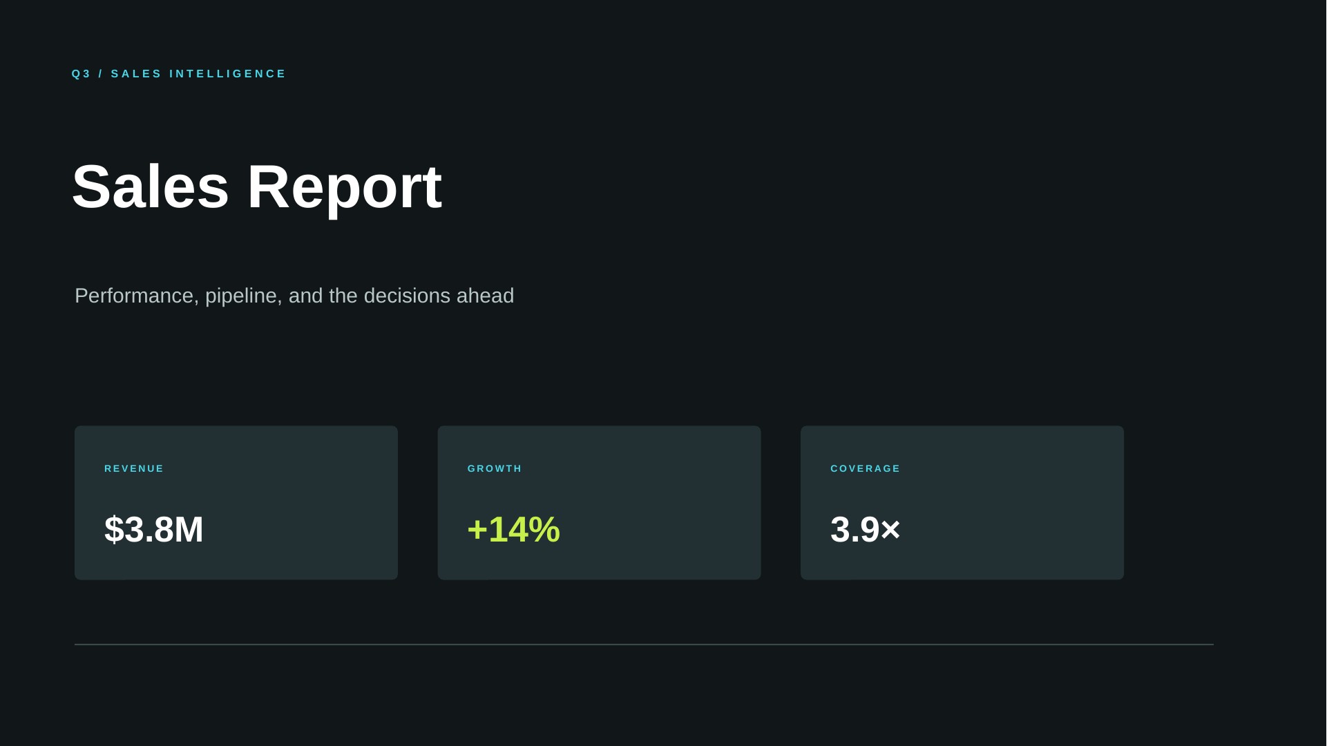 Free Sales Report PowerPoint Template cover