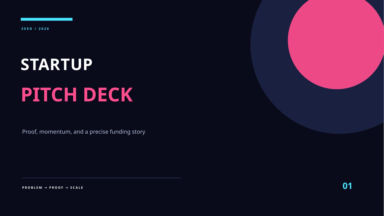 Plantilla gratis de pitch deck para startups cover