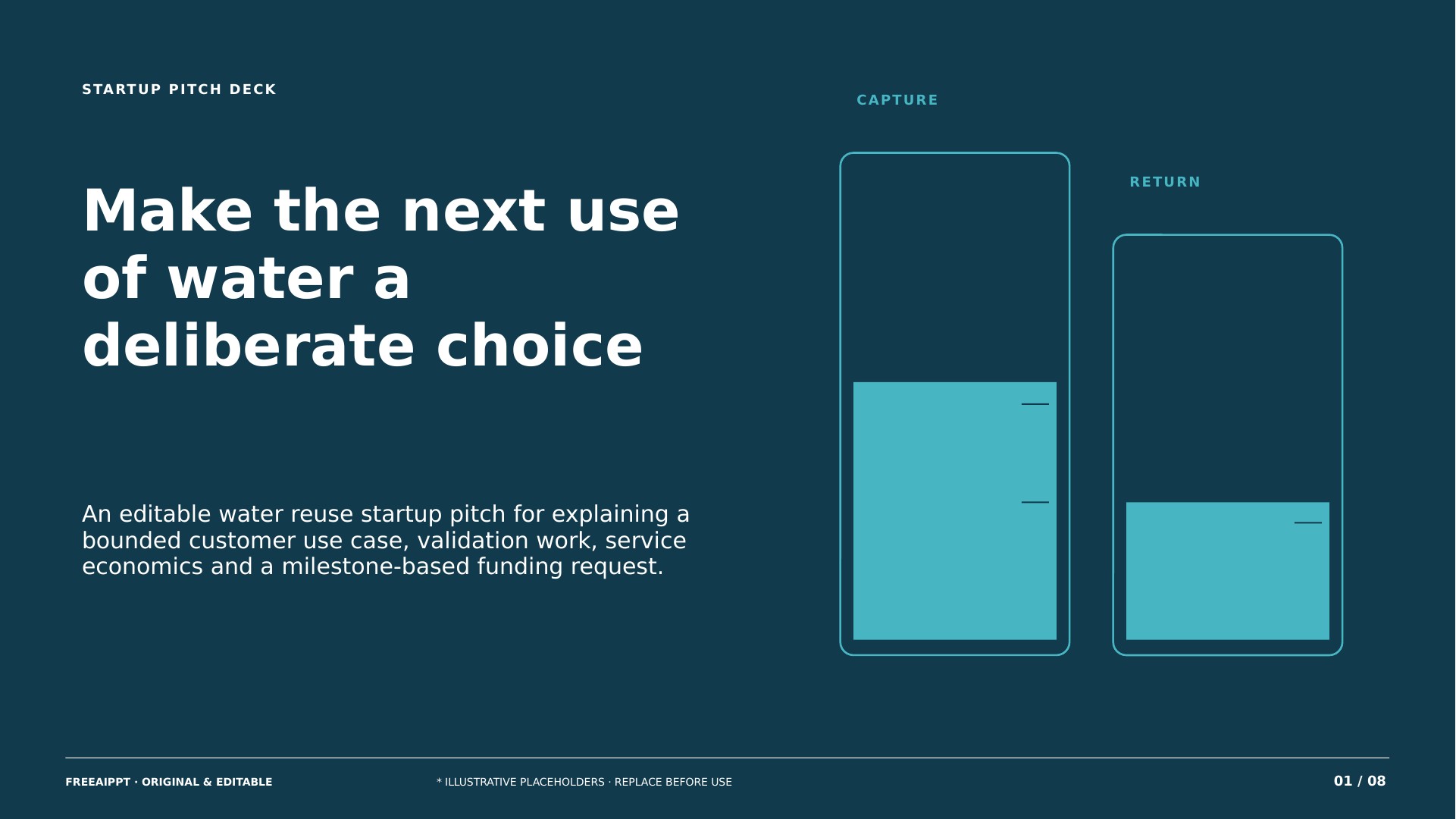 Water Reuse Startup Pitch slide 1