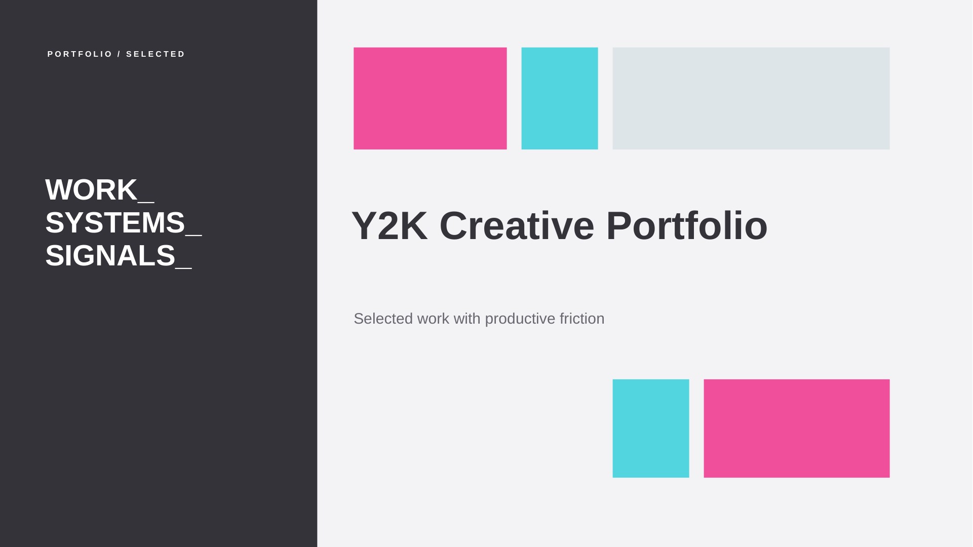 Y2K Creative Portfolio slide 1